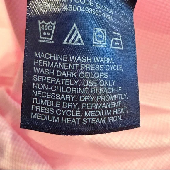 Tommy Hilfiger tiny check pink & white button down shirt 14 Husky NWT - Picture 6 of 6